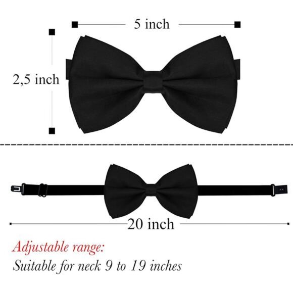 Suspenders for Men with Bow Tie - Adjustable Elastic 1 inch Wide Y Shape - Picture 4 of 7